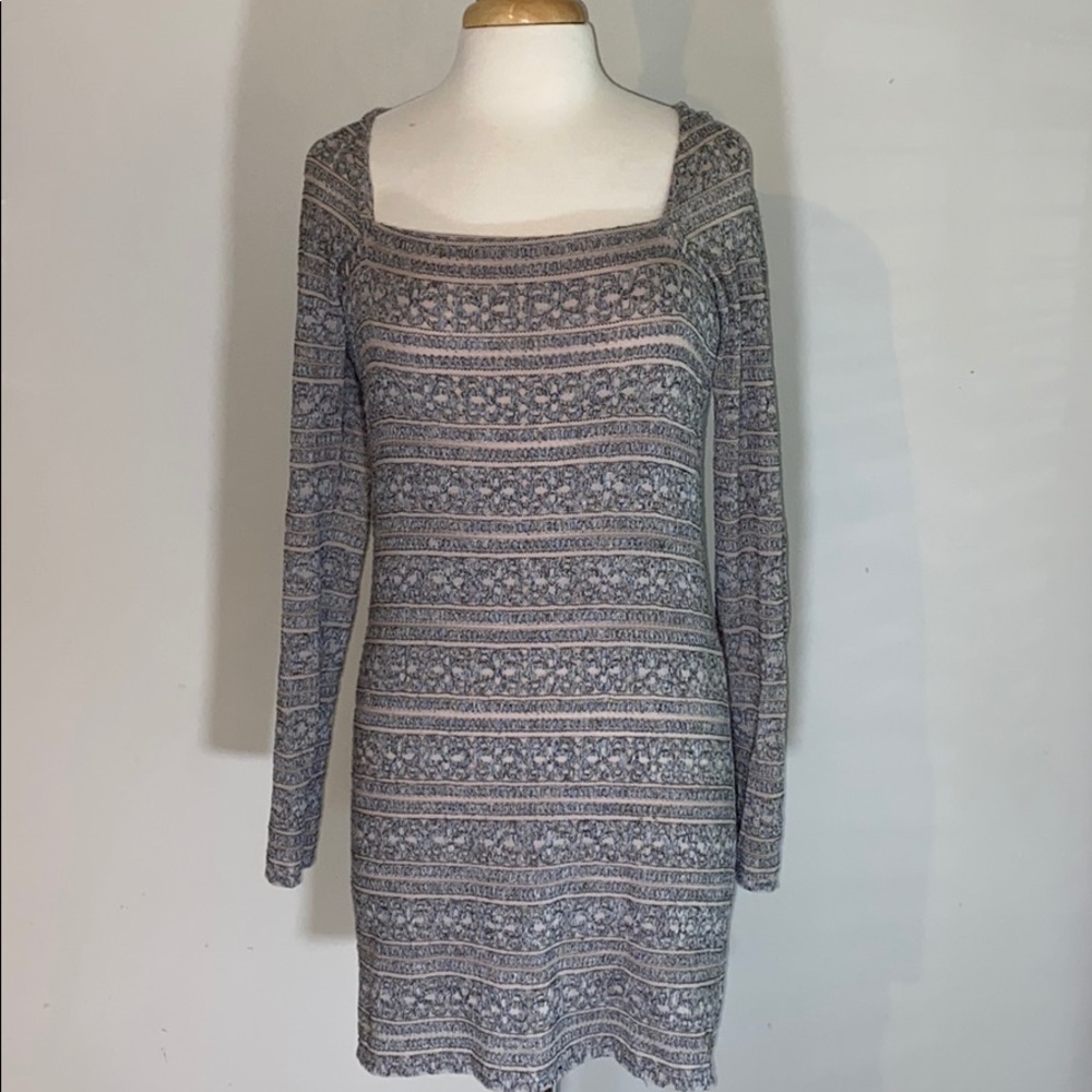 Free People knit bodycon long sleeve dress…